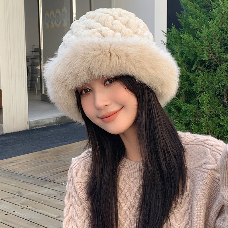 渔夫帽狐狸毛百搭冬季