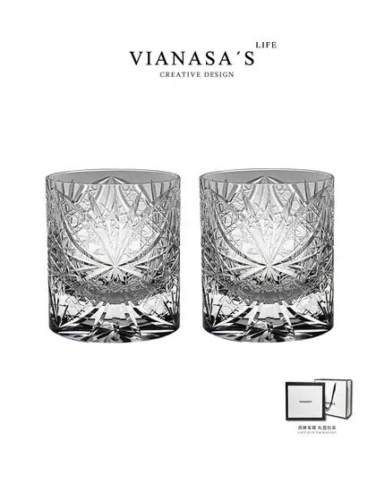 Vianasas High-End K9 Dream Butterfly Crystal Wine Glass, Hand-Carved Whiskey and Liquor Glass, Gift-Giving, Accessible Luxury and Individuality