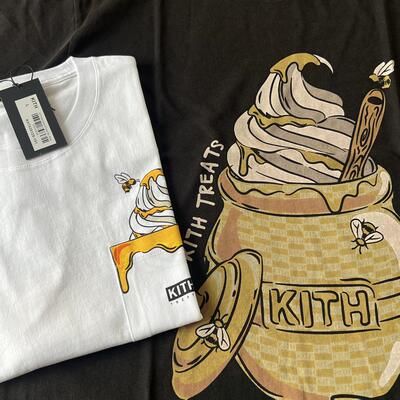 KITH undefendable 东京限定蜂蜜冰激凌系列纯潮牌棉情侣T恤短袖