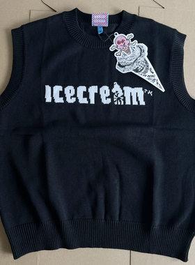 BBC ICECREAM 美潮飞狗秋冬无袖棉质针织套头百搭收口背心马甲