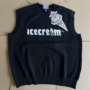 BBC ICECREAM 美潮飞狗秋冬无袖棉质针织套头百搭收口背心马甲