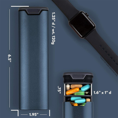 美国7-Day Pill Organizer便携式随身分药盒极简设计药盒
