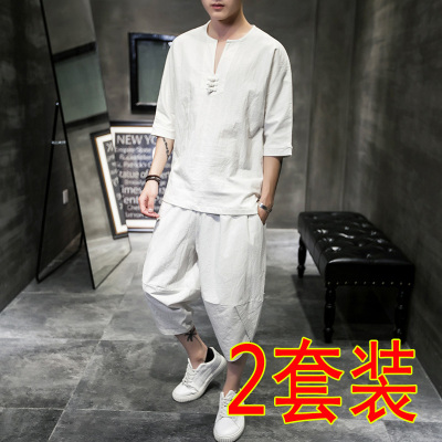 禅意中国风棉麻古装衣服