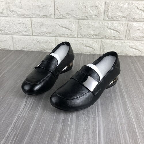 真皮女鞋低跟休闲单鞋乐福鞋皮鞋