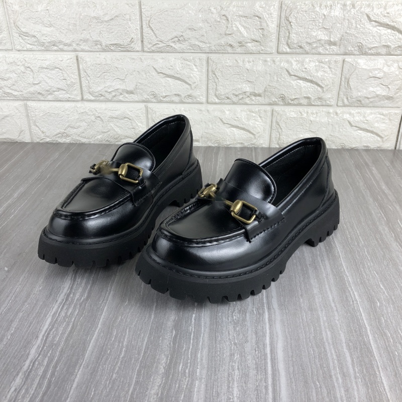 真皮女鞋百搭休闲单鞋乐福鞋