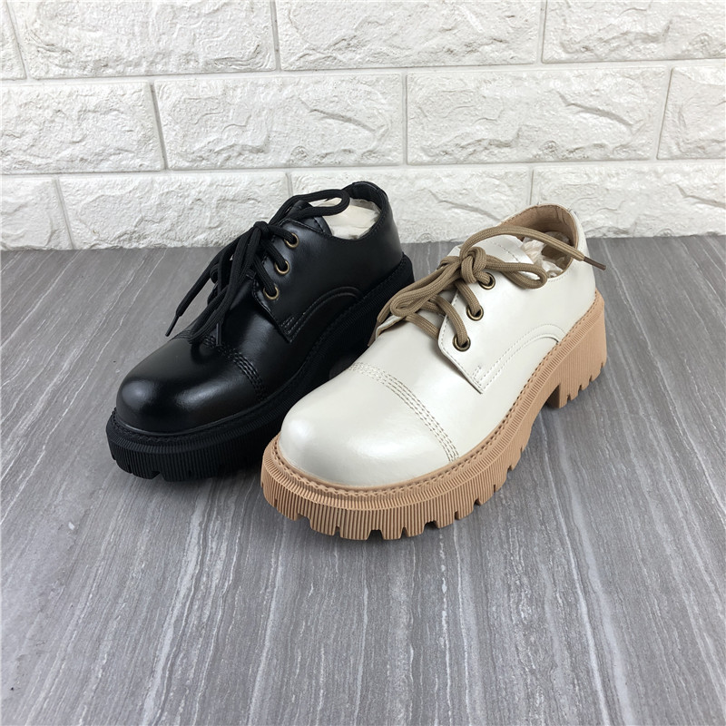 真皮女鞋厚底英伦时尚单鞋皮鞋