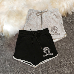 外穿休闲ins女士打底显腿长潮家居睡裤 短裤 2025新款 纯棉刺绣美式