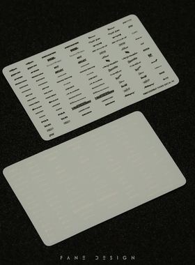 1:64模型水贴 FM泛米模型 改装大师水贴 改装者小水贴 小车模水贴