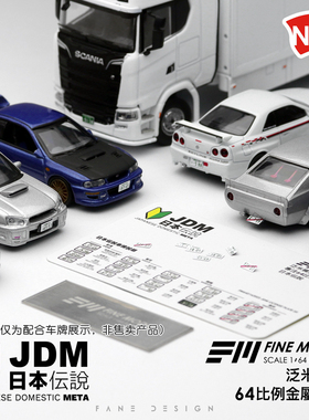 1:64模型车牌FM泛米模型日本金属牌照日系车模配件迷你小车牌