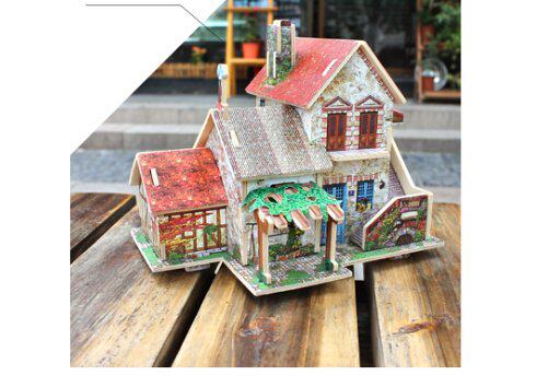If manual DIY Cabin three-dimensional Jigsaw puzzle world Customs children originality Puzzle Toys French Farm F124in the Toy/Childs/Puzzle/Building block/Model , Static model , Building/DIY Cabin/Others assembled model  category - from Buy2taobao.com to provide professional Taobao agent buy service