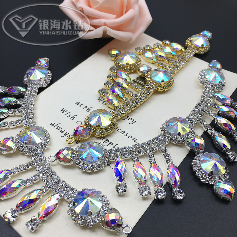 diy水钻合金舞蹈服辅料贴片