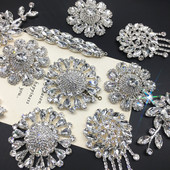 白色水钻合金DIY手工镶钻高档服饰鞋 帽配饰舞蹈服拉丁服婚纱配件