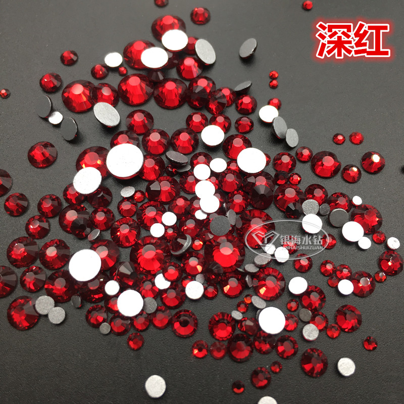 深红色平底玻璃闪钻圆形美甲暗红水晶饰品汽车手机壳diy闪钻整包,饰品/流行首饰/时尚饰品新,其他DIY饰品配件,淘宝优惠券,粉丝福利购,淘宝优惠卷