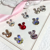 2026年美甲新年款 战甲吸睛小兔子材料包尖底异形水滴椭圆指甲钻饰