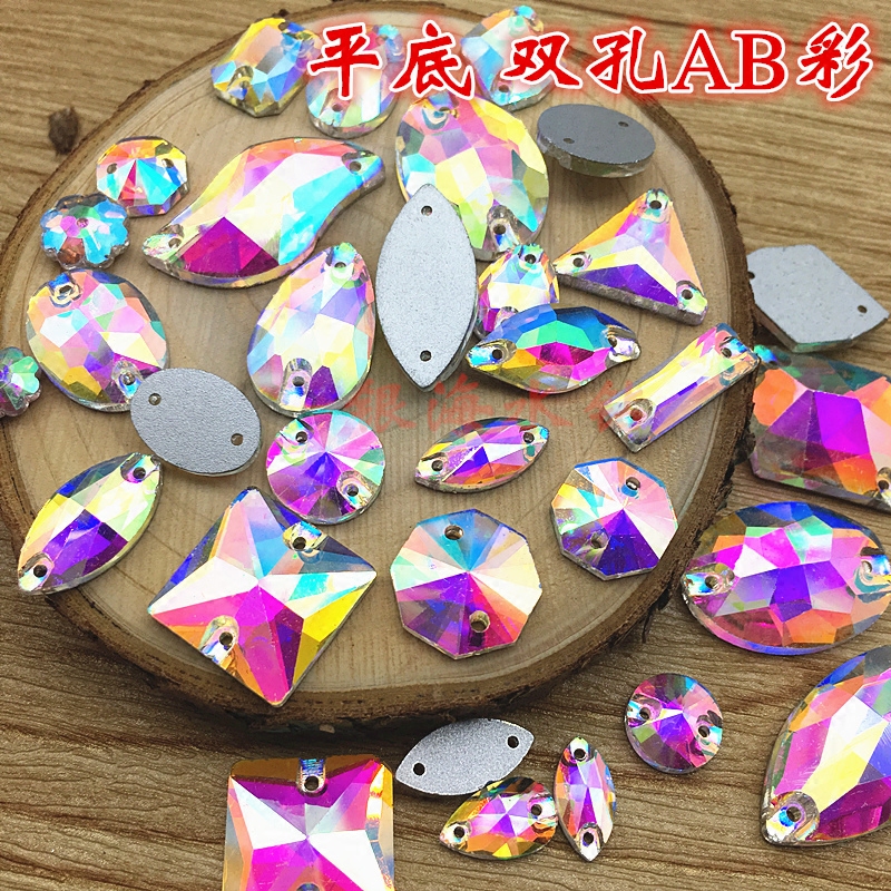 diy平底马眼婚纱舞蹈服手缝钻