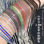 1米1.5mm彩色美甲链条银底密链发饰手机壳DIY美甲装 饰材料饰品