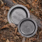 韩国CARGO复古餐盘做旧不锈钢野餐盘野炊便携餐具户外餐碟