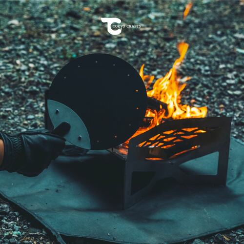 TOKYO CRAFTS户外露营用FLAMELLO焚火团扇烧烤助燃扇可携式扇子