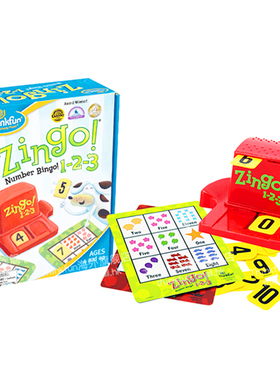 美国进口Thinkfun眼明手快Zingo123记单词记数字构词益智儿童玩具