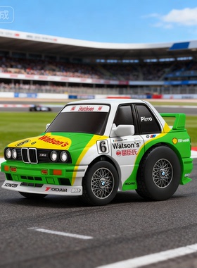 TinyQ正版 宝马M3 赛车 1:64 汽车模型仿真合金Q版车蛋车 礼物