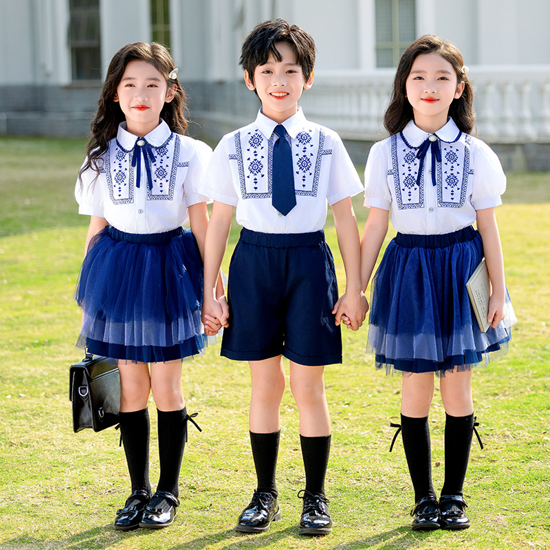 六一儿童演出服夏季幼儿园毕业照班服小学生朗诵比赛舞台表演服装