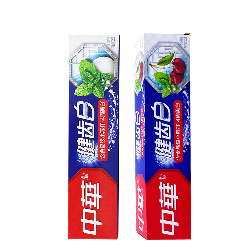中华健齿白牙膏105g*6支装 防蛀固齿清新口气薄荷果香味去黄