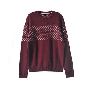 B6和前秀秋冬季叠穿内搭保暖羊毛针织衫毛衣圆领长袖套头休闲男装