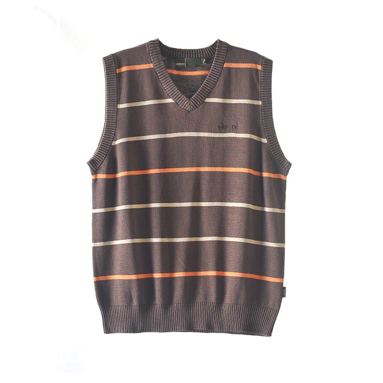 商务休闲百搭V领针织衫马甲男装