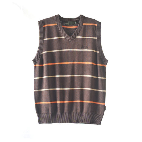 商务休闲百搭V领针织衫马甲男装