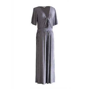 和前秀A-E通勤百搭棉连衣裤连体衣 橡筋弹力收腰直筒阔腿长裤女C3