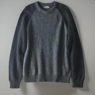 D7和前秀原单中厚羊毛圆领套头针织衫毛衣休闲百搭长袖男装拼色