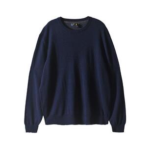 B7和前秀原单经典百搭美利奴羊毛针织毛衣圆领长袖套头打底男装