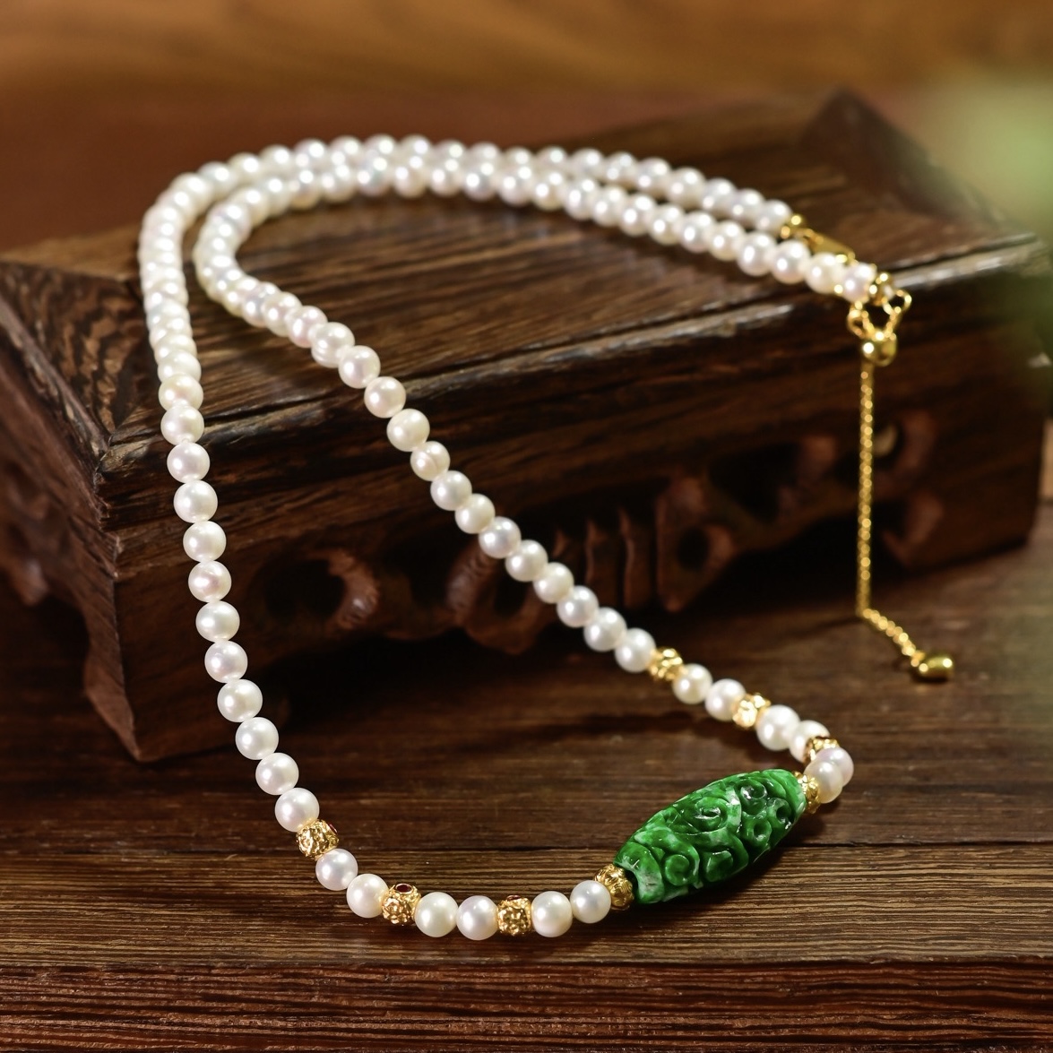 新中式天然淡水珍珠短款项链女