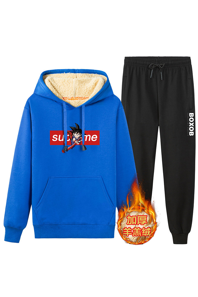 冬季ins潮牌男韩版潮流印花加绒情侣套头卫衣套装A163-YG1119-P95,男装卫衣,星座211-1
