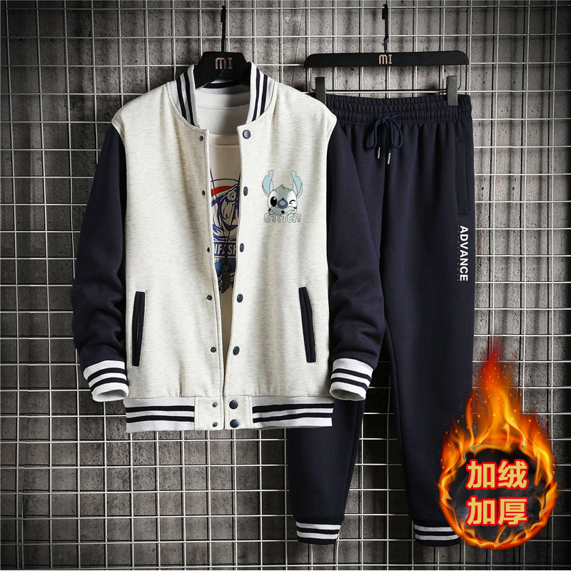 棒球服男冬青少年班服卫衣外套休闲运动套装A163-QQ8671-P95图片