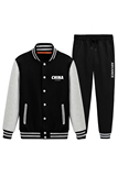 2021加绒加厚棒球服卫衣套装男休闲情侣运动套装A163-QQ8602-P95，男装卫衣，星座211-1
