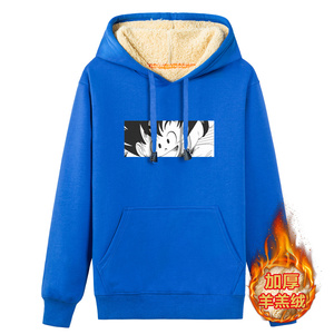 冬季潮流青春连帽长袖加绒加厚男运动班服A163-G6383-P55图片