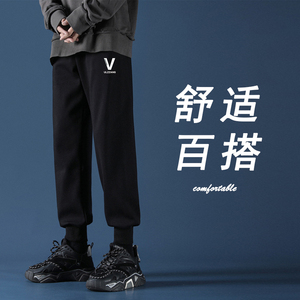 棉冬季加绒加厚运动裤保暖小脚棉裤休闲男宽松A163加绒图片