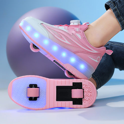 Children Shoes with Wheel LED Light Sports Shoes Boys Girls