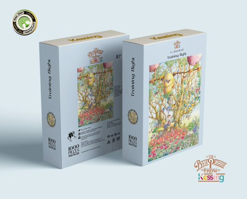 强制飞行训练1000片拼图压纹蓝卡