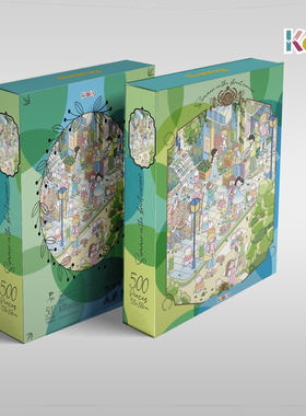 Kessing拼图「春夏秋冬小镇系列」500片