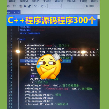 C++程序设计项目代码源码300个模板、类、vector应用示例注释详解