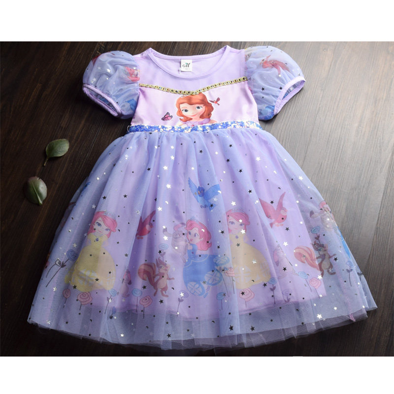 苏菲亚公主连衣裙 女童表演出蓬蓬裙 短袖网纱裙子 生日裙 薄款,童装/婴儿装/亲子装,连衣裙,淘宝优惠券,粉丝福利购,淘宝优惠卷