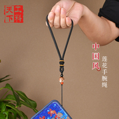 网红手机挂绳手腕中国风菩提子莲花手机链编织相机挂绳结实多功能
