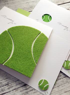 网球卡（手工贺卡生日贺卡定制贺卡高档贺卡祝福贺卡）TYZ3