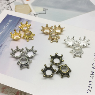 20个 立体皇冠隔珠吊坠手链挂件diy饰品配件UV滴胶发饰服饰 包时尚