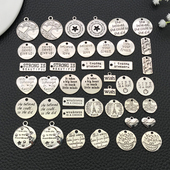 手链配件吊坠 diy配件 DIY合金21款 厂家混42个藏银配件 吊牌套装