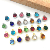 diy饰品配件 金色银色十二星辰石钻珠 6MM 饰 项链吊坠 服装 辅料装