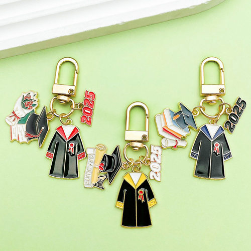 2025年学士服博士帽吊坠钥匙扣包包挂件学生毕业季纪念礼物