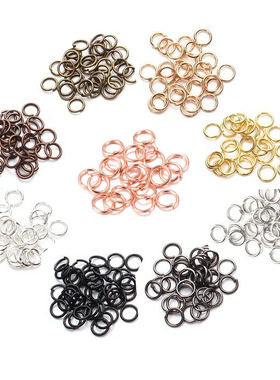 100个单圈基础连接开口环C圈O圈 朋克配件金属开口圈 diy多用途环